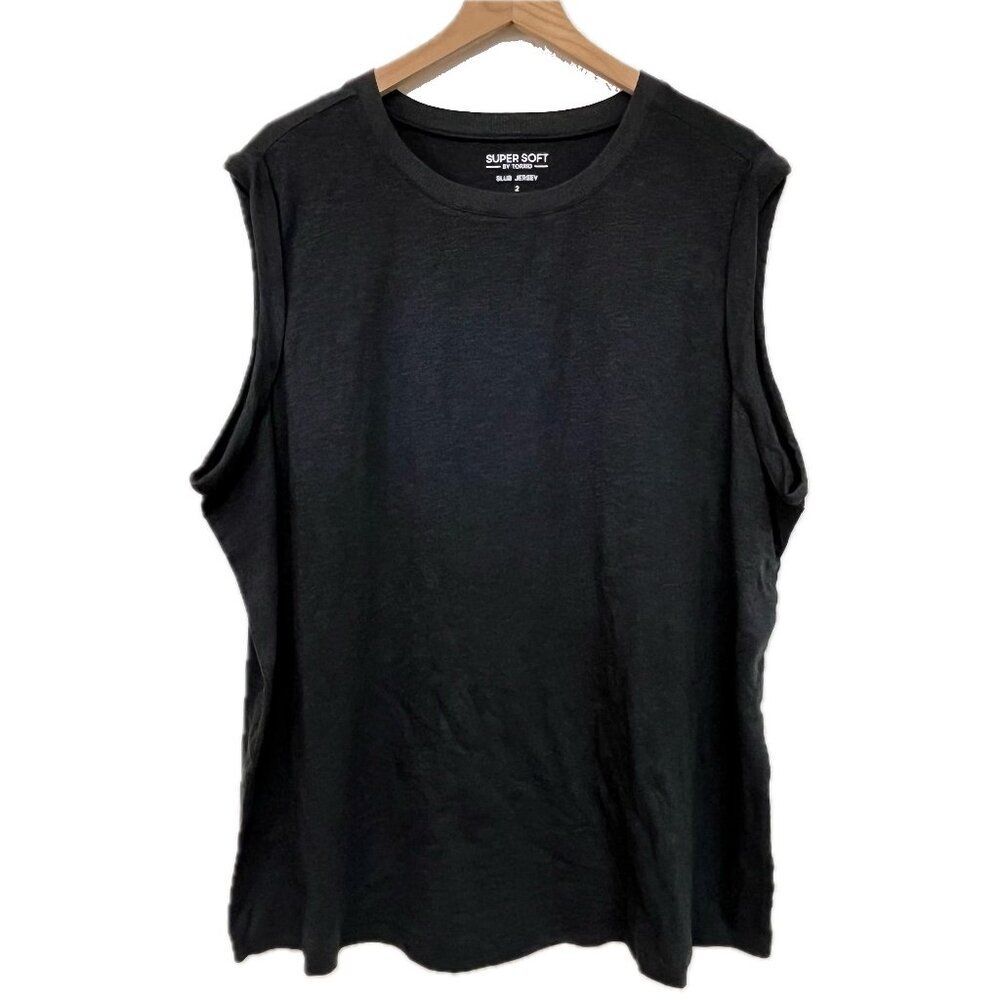 Torrid Dark Grey Slub Jersey Tank Top - Size 2X